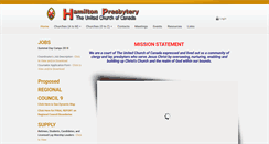 Desktop Screenshot of hamiltonpresbytery.org